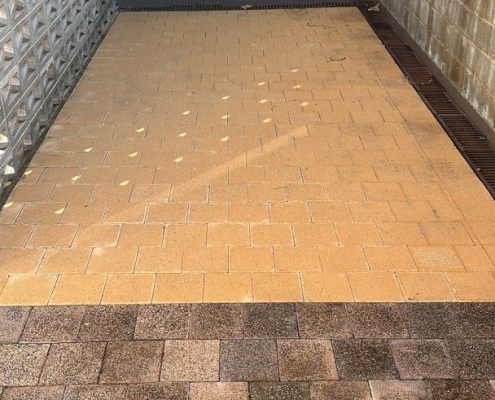 After - paved area soft washing